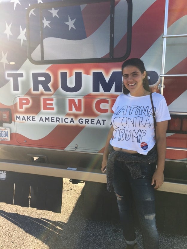 "We weren't protesting the fact that he's a conservative or a Republican," Annie said. "We were protesting their particular treatment of Hispanics and Latino immigrants in this country."