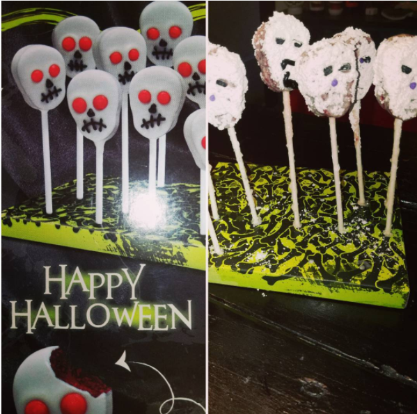 These scary skeleton cake pops: