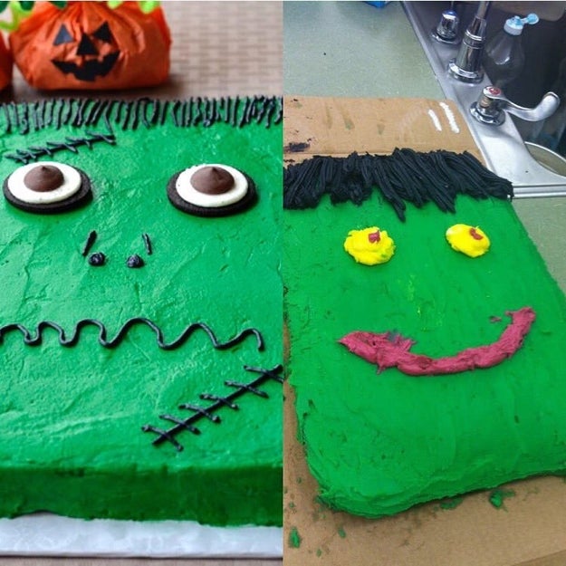 This existential Frankenstein monster cake: