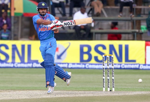 During the match, while New Zealand batted, and at a time when India need to take wickets, Indian skipper M.S. Dhoni made the surprising move of sending batsman Kedar Jadhav to bowl.