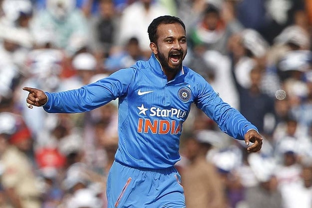 Jadhav not only took one, but three wickets while bowling.