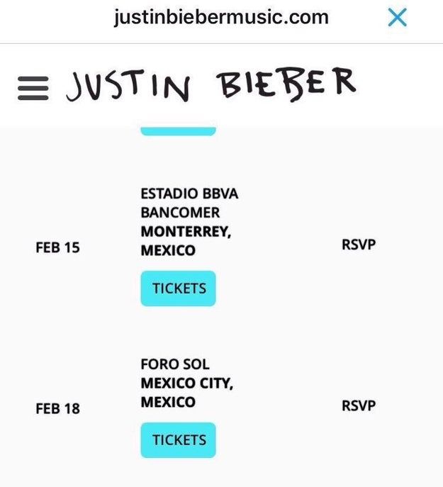 El día de hoy se anunció que, como parte del Purpose World Tour 2017, Justin visitará México.