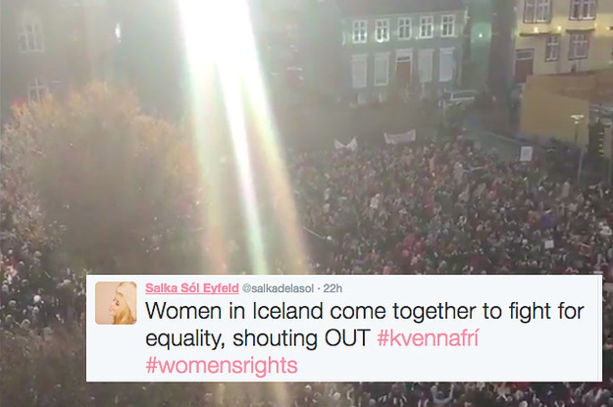 Once A Year Icelands Women Go On Strike To Protest The Gender Pay Gap