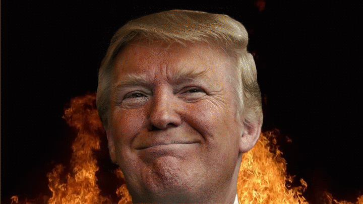 Sunday: Donald installs large, gold letters of his name on White House façade.Monday: Trump grabs Putin’s 'pussy.'Tuesday: Melania gets deported.Wednesday: Trump marries for the fourth time, but can't find a ring that fits his tiny fingers.Thursday: Mike Pence embarrassed, quits and tells reporters, "Frankly, that was an utter mistake."Friday: Trump, feeling abandoned and angered, hits the nuclear launch button for support.Saturday: Donald Trump is impeached. Trump replies, "I was a huge success, tremendous in fact. So much so that I will be running for President again."