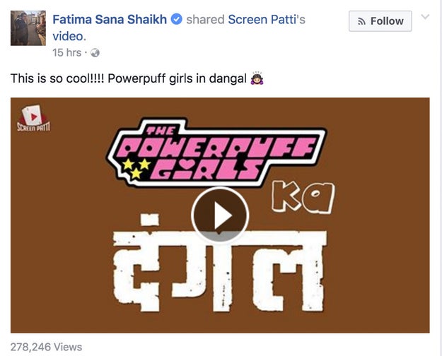 In fact it's so accurate, that Fatima Sana Shaikh, who plays the role of one of the daughters in Dangal, shared it too.