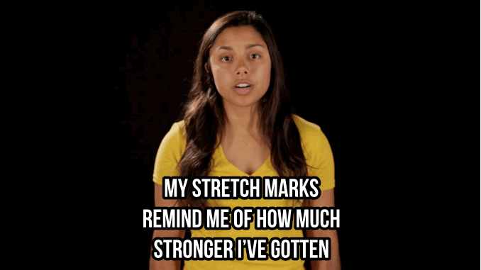 "Don't you ever avoid bikinis because of stretch marks, or because of anything! OK? Try to understand before you turn 20 that loving yourself is the best beauty treatment on earth. Please." —Isadora Torres, Facebook