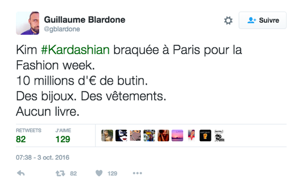 The reaction on French social media, however, was markedly different...