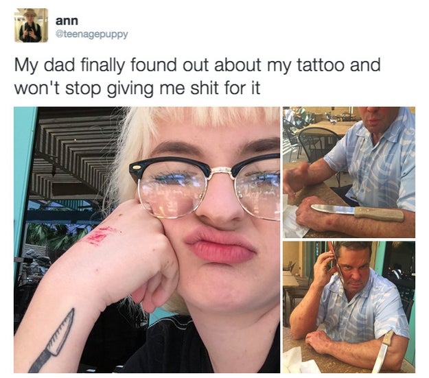 When this dad couldn't help but mock his daughter.