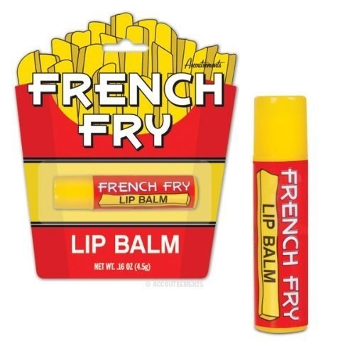 Lip balm because after eating all those delicious salty fries they'll need to hydrate their lips.