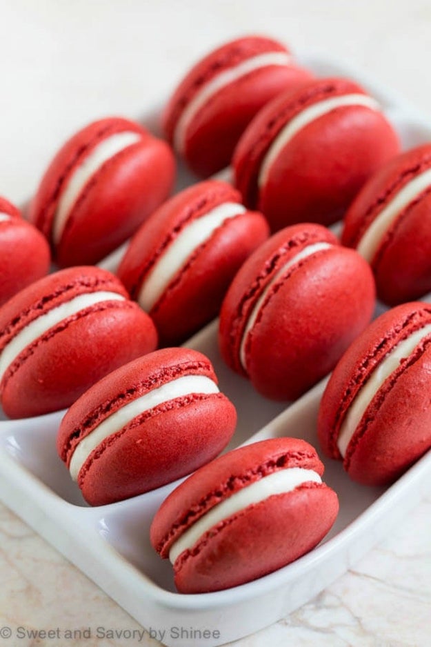 Red Velvet Macarons