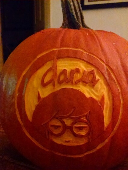 Daria logo on a pumpkin