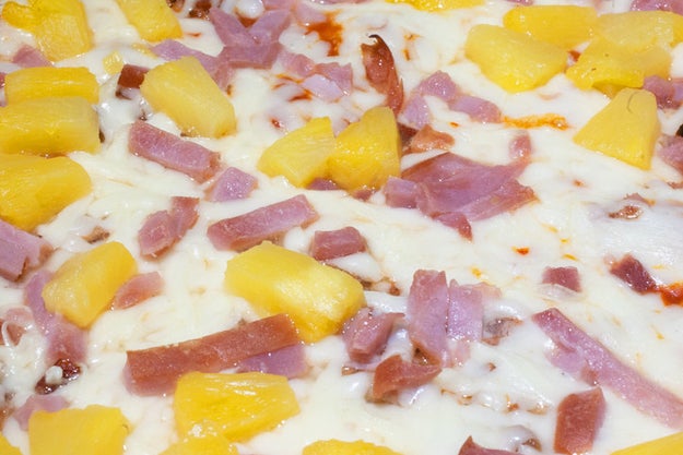 You know what I am talking about.: Hawaiian pizza. This "food" is disgusting, and any self-respecting pizza connoisseur should never, ever order one under any circumstances.