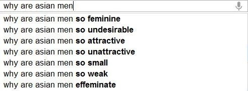 In popular culture, Asian men are often depicted as petite, unathletic, and nerdy with low charisma and small penises. On the screen, in the rare occasion that an Asian man occupies a leading role, he is almost never accompanied by a love interest. Research at the College of William and Mary shows that when asked to think about an Asian character, people most often envision a woman. These seemingly separate instances of stereotyping are all symptomatic of gendered race, which contributes to the view that Asian men are unmanly or not “real” men. The idea of the effeminate Asian race represents a stereotype of a stereotype. This myth has been perpetuated as early as the 1800s when British colonists tried to undermine nationalist movements in India. One of their tactics was to disempower the Indian people by painting them as feminine, weak, and unfit for self rule. This scripted idea of the unmanly Asian man has resounded through the centuries to the present day. When we generalize Asian men as unmanly or weak, we are echoing a lie first proclaimed by colonists whose goal was to strip Asian people of their power and dignity. Race has no gender!