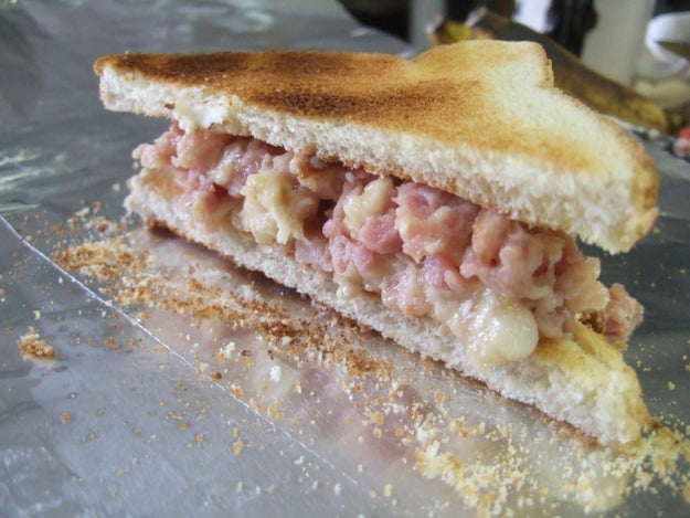 Ham and banana sandwiches.