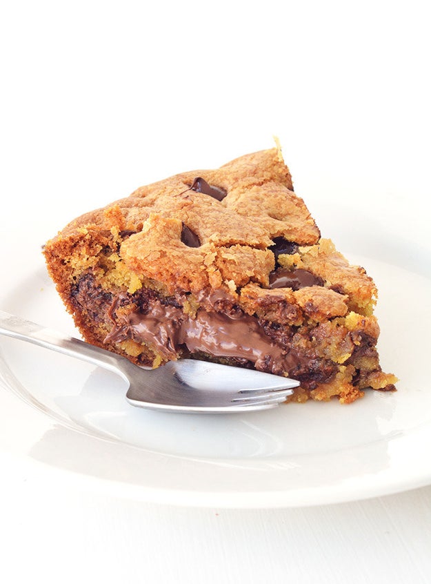 Nutella Stuffed Skillet Cookie