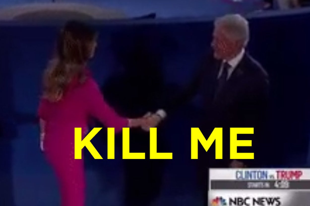 People Already Lost It When Bill Clinton And Melania Trump Shook Hands