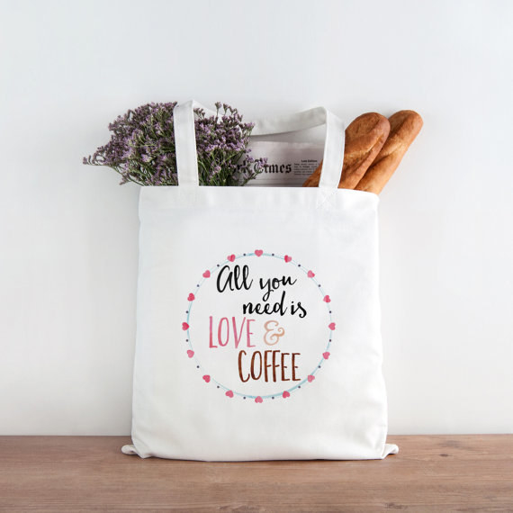 A tote bag that highlights life's two biggest necessities.