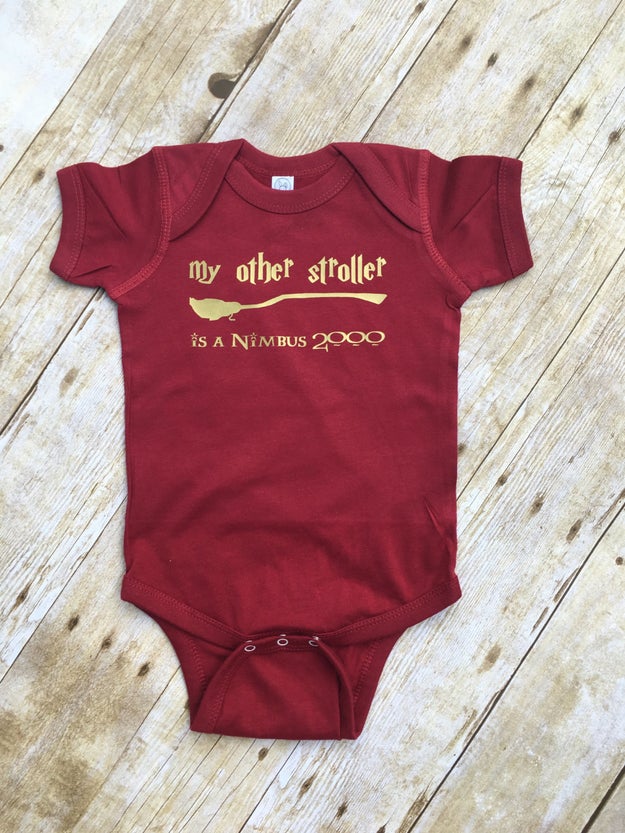 A onesie for any future chaser, seeker, keeper, or beater.
