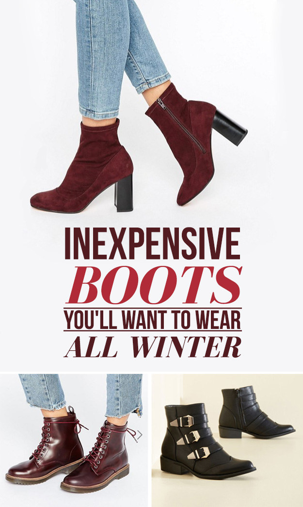 inexpensive leather boots