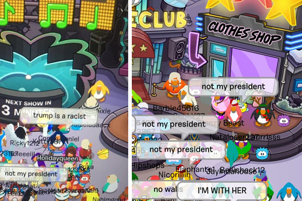 Even kids on Club Penguin staged an anti-Trump protest