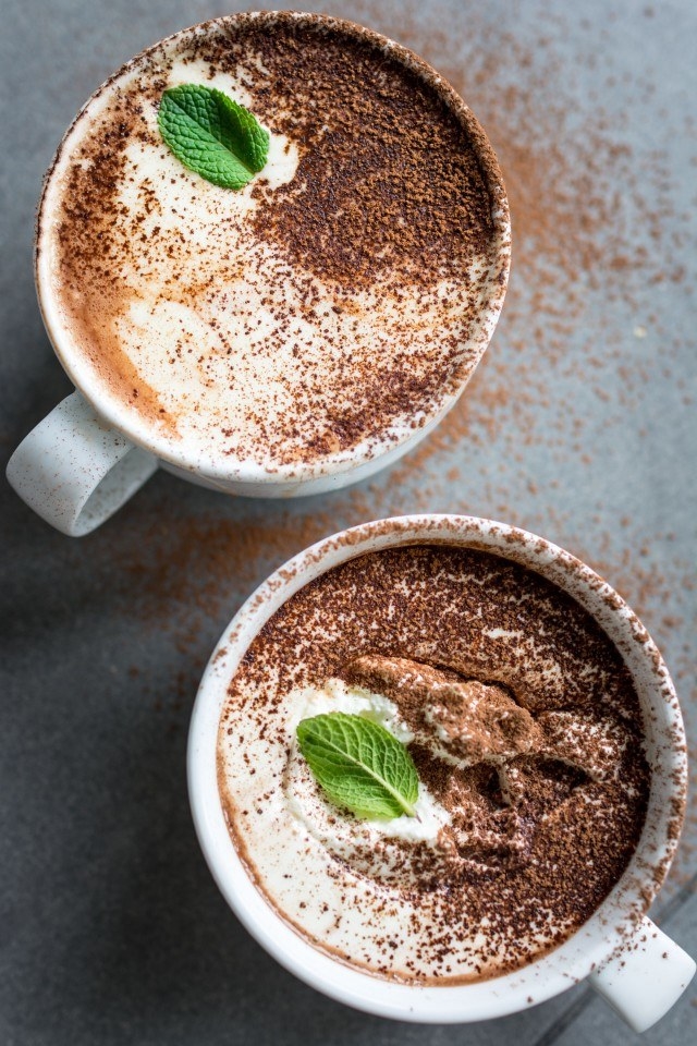 Freshen up your hot chocolate with the wintery taste of peppermint.
