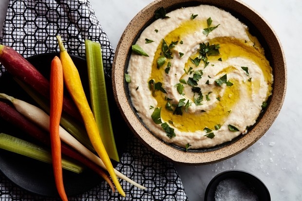 Hummus is a wonderful midmorning pick-me-up. The spread is packed with protein and light in fat unlike many dips. You can even make this dip from scratch with a recipe like this one. PRO TIP: Serve with veggies not pita chips to keep your fat and carb count low for the day!This is a favorite of TNN Pro Cycler Brian.
