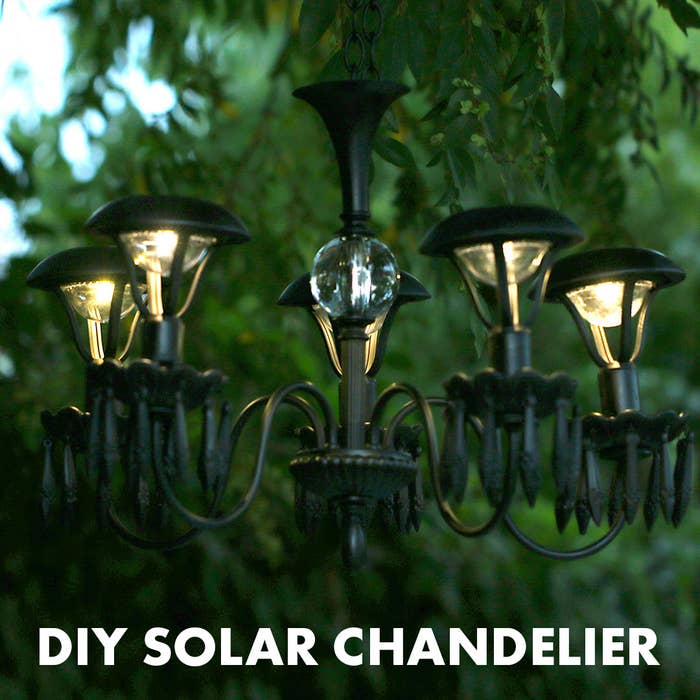 Garden With This Diy Solar Chandelier, Garden Chandelier Solar Lights
