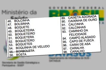 O governo fez uma lista para tentar botar limite na zueira do brasileiro