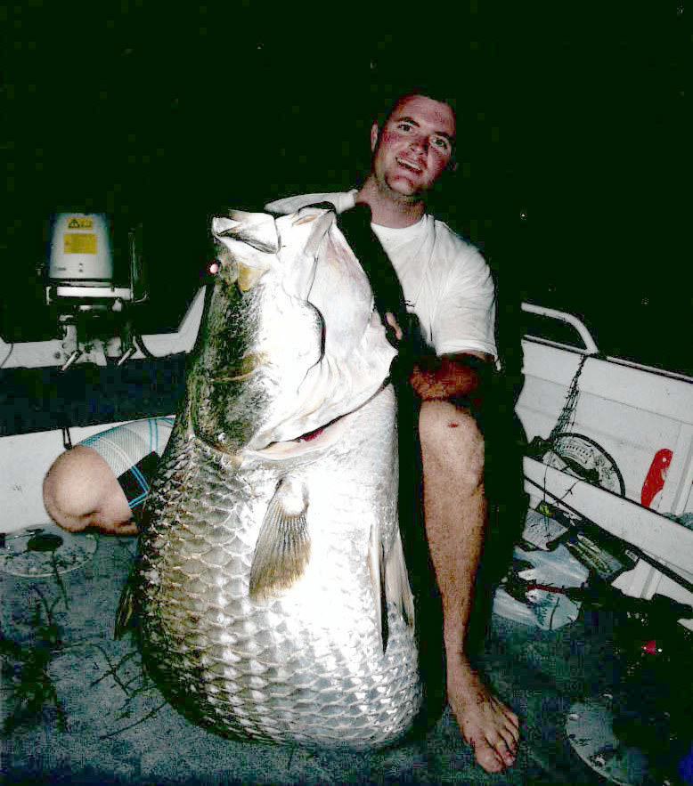Caught on October 14, 2011 in the Kinchant Dam, Australia this Barramundi weighted an impressive 91.7 lbs. Angler Willem Reichard was awarded the 30 lbs. male line class IGFA World Record for his catch on May 17, 2012. Caught using Rapala x-rap.