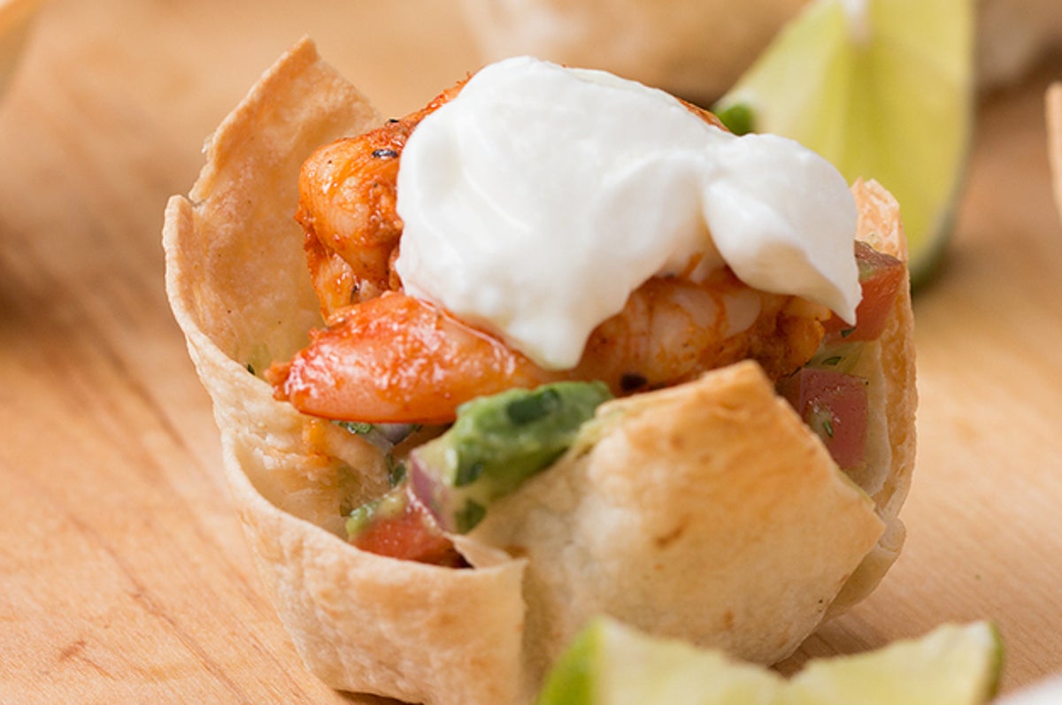 Shrimp Cups With Chunky Avocado Salsa Recipe by Tasty