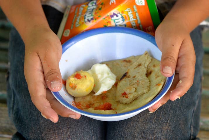 Menu makan siang di Guatemala