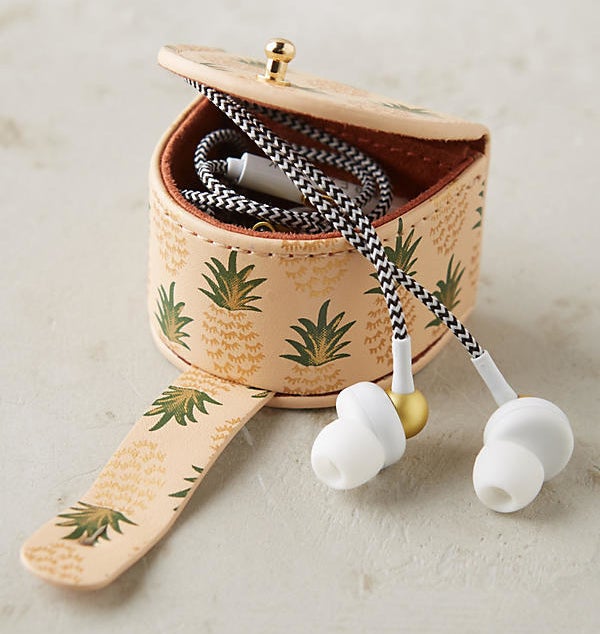 Considerably more stylish than wrestling with a nest of wires in your coat pocket.Get it from Anthropologie for $20.