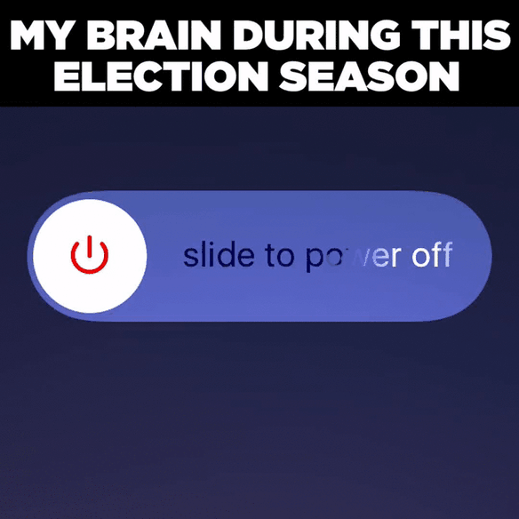 Meaning, do it ALL AGAIN. Every scandal. Every debate. Every hangover you got from trying to make it through a debate. Every nightmare you've had about a potential dystopian future. Everything.