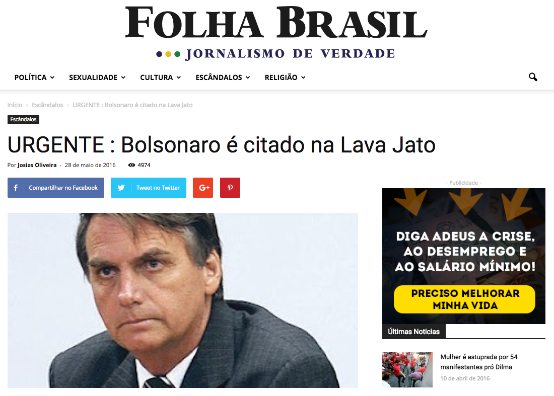 The Top Fake News Stories Outperformed Real News About A Major Scandal In Brazil Too 9779