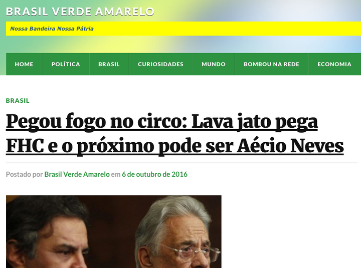 The BuzzFeed Brazil analysis also identified false stories that resulted from completely misleading headlines. That was the case with a story from Brasil Verde Amarelo, a news site funded by a company called Ethernize Productions.