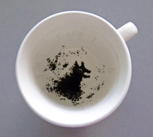 This teacup complete with the Grim in the bottom: