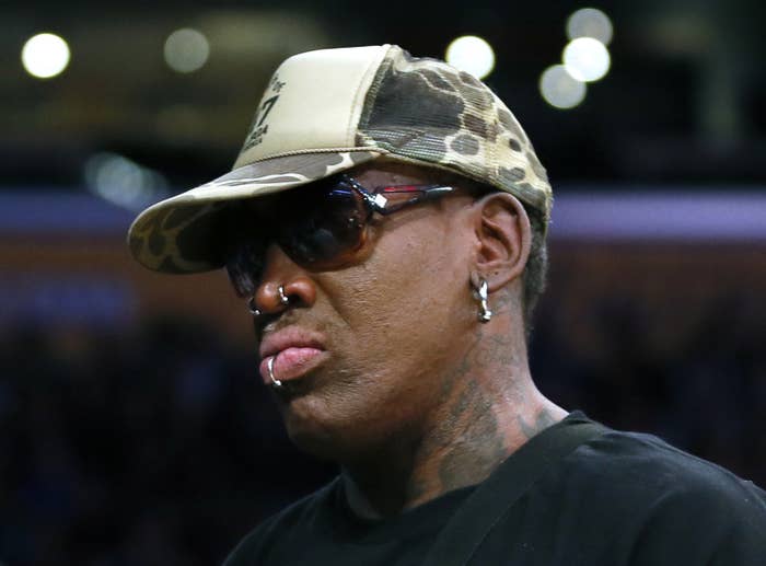 Dennis Rodman, as seen in Los Angeles, on Jan. 26.