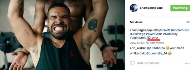 When Drake shared the video on Instagram, he also shared an interesting hashtag... "#Draylor". 👀⛵️