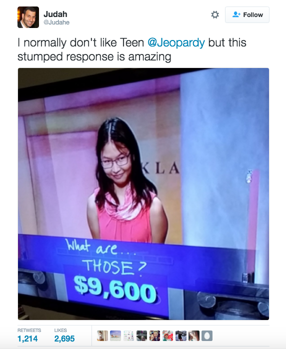 ICYMI, Jeopardy!'s Teen Tournament has been going on for the past two weeks, and it's been filled with highlights.