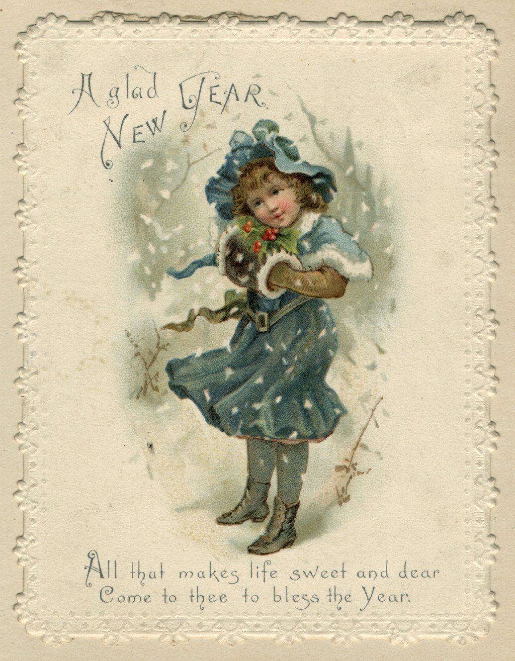 Викторианские Рождественские открытки кто был изображен