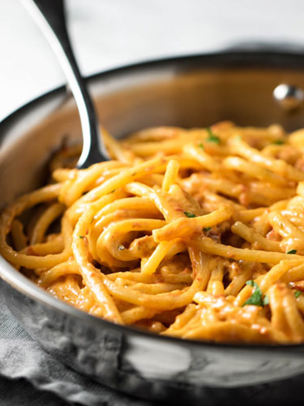 Five-Ingredient Sun Dried Tomato Alfredo