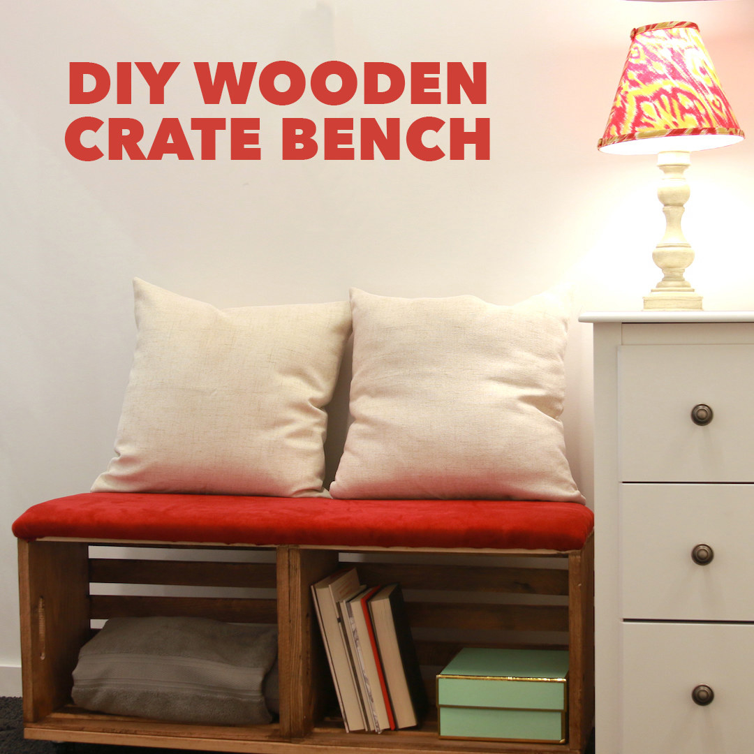 Upcycle Old Crates Into A Storage Savvy Bench