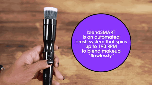 The brush works by spinning in circles, and it sounds a bit like an electric toothbrush... or some other ~small device~ with a motor.