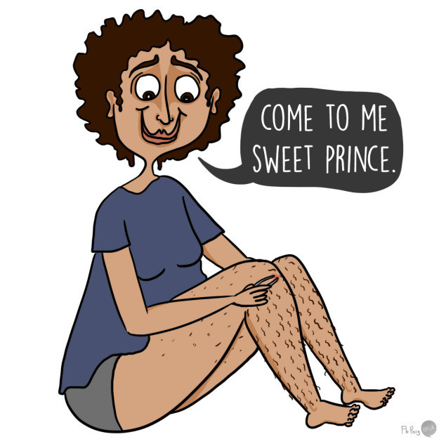 3. Realmente adorar mexer nos pelos encravados.