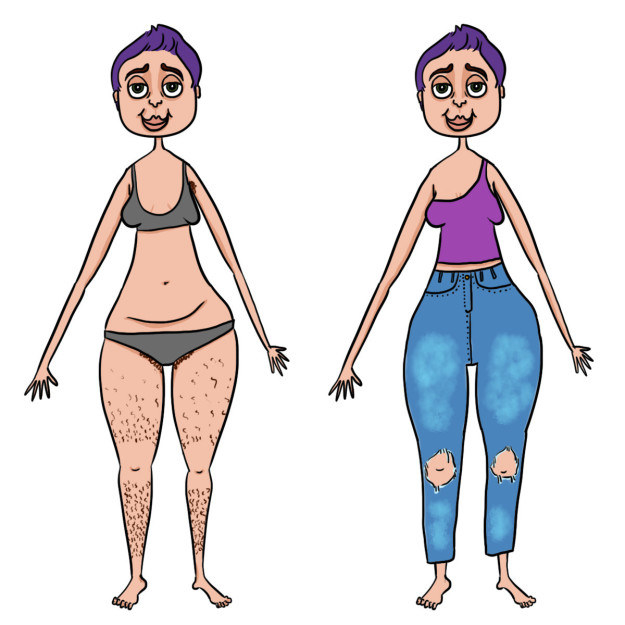 9. Apenas depilar partes do corpo que o mundo irá ver.