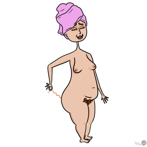 4. Achar um tanto quanto satisfatório quando um fio de cabelo fica preso em seu bumbum e você precisa puxá-lo.