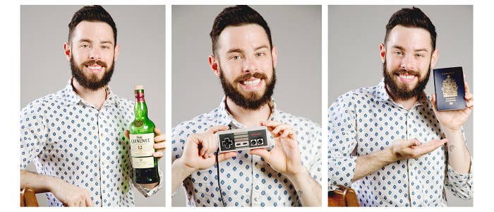 "My passport represents the freedom I have to travel to my heart's content," he said. "The Nintendo controllers represent my ability to play video games like a teenager to my heart's content, and — booze. That one's self-explanatory."Prosserman said he wanted his photos to be in the style of cliche post-baby photos many people upload to Facebook, but he said he's not making fun of the parents. "All those people just had a baby, and that's dope. That's a huge deal and they should be excited!" he said. "But I got my vas deferens cauterized, and I think that's also pretty dope."