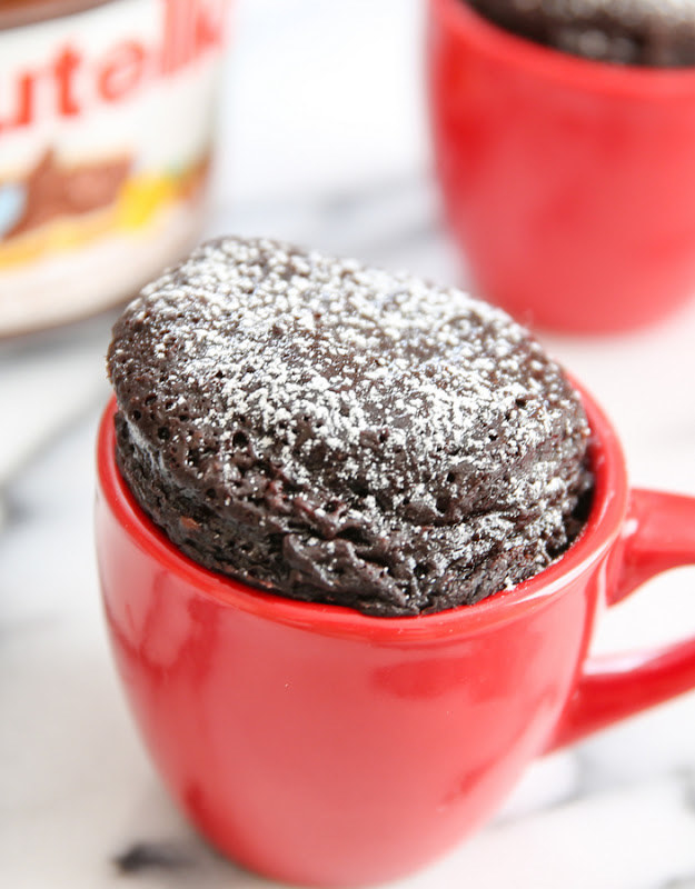 Three Ingredient Flourless Nutella Mug Cake