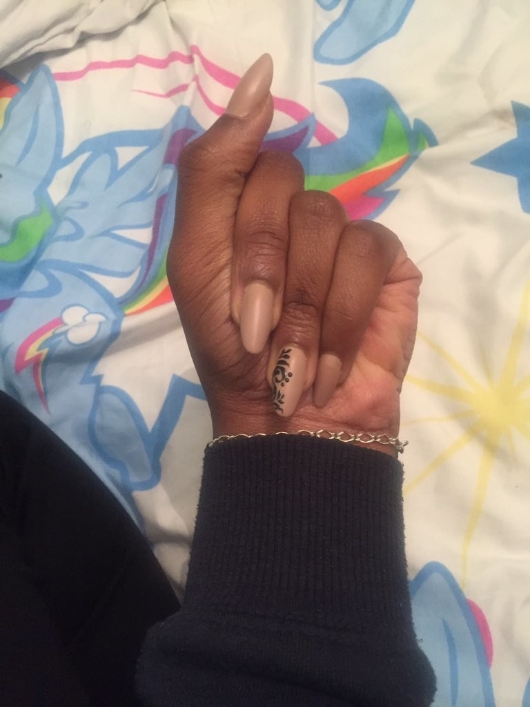 No Nail on Middle Finger | TikTok