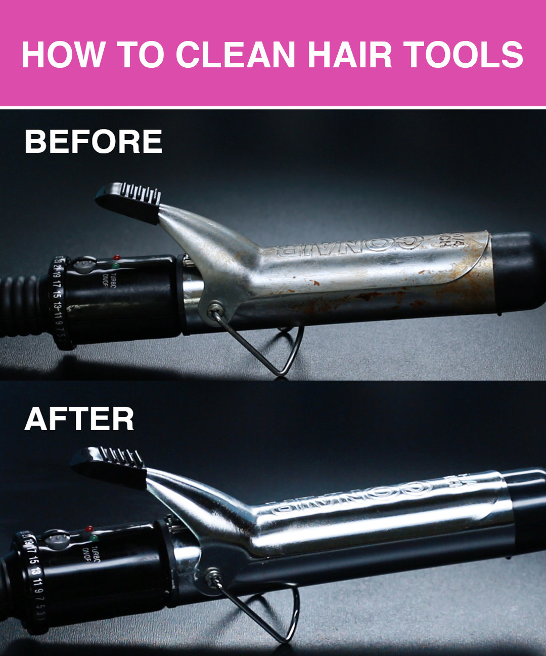 Remove Product Buildup From Hair Tools With This Easy Cleaning Hack